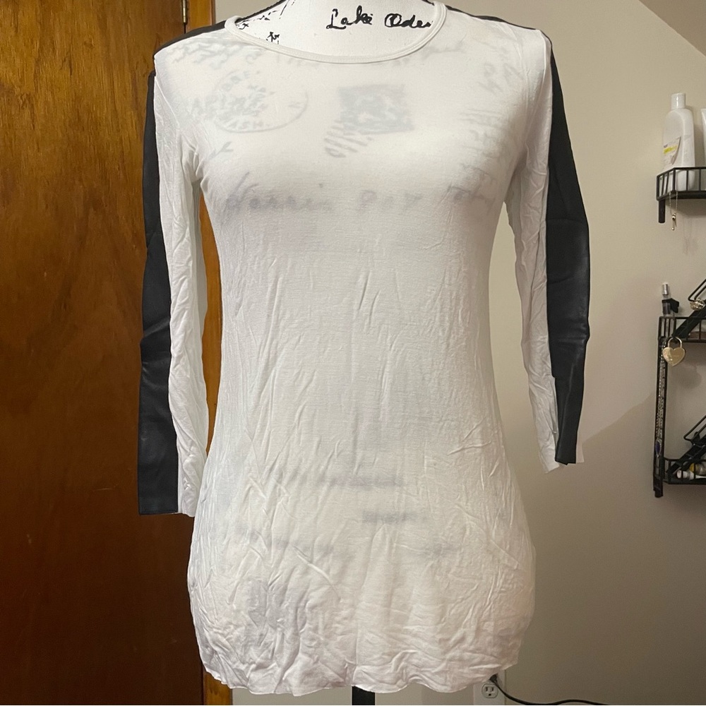 * Bailey 44 faux leather lined top